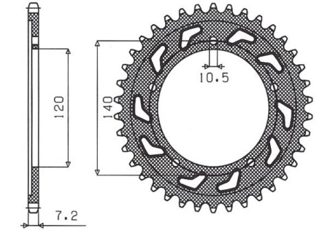 SUNSTAR ZĘBATKA TYLNA 4398 41 SUZUKI DL 1000, GSXR 750 '00-'03