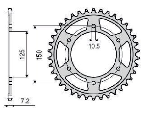 SUNSTAR ZĘBATKA TYLNA 4454 42 KTM 950/990/1190 LC8