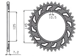 SUNSTAR ZĘBATKA TYLNA 4482 59 YAMAHA XVS 125 DRAG STAR 00-05