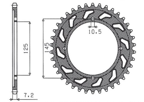 SUNSTAR ZĘBATKA TYLNA 4482 59 YAMAHA XVS 125 DRAG STAR 00-05