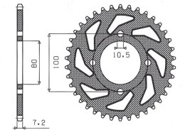 SUNSTAR ZĘBATKA TYLNA 4533 45 GZ 125 MARAUDER 98-11