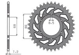SUNSTAR ZĘBATKA TYLNA 468 46 BN 125 ELIMINATOR 98-09