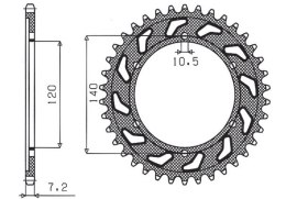 SUNSTAR ZĘBATKA TYLNA 5301 46 SUZUKI GSXR 600