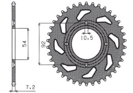 SUNSTAR ZĘBATKA TYLNA 835 49 YAMAHA TZR 125 88-93 , RD 125 LC 1 82-85