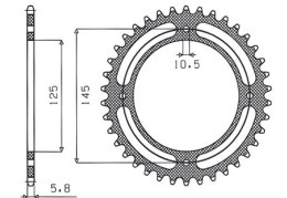 SUNSTAR ZĘBATKA TYLNA 857 41 YAMAHA XT 600 '83-94, XT 600Z TENERE 84-89