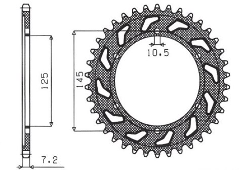 SUNSTAR ZĘBATKA TYLNA 869 44 YAMAHA TDM 850 SUNSTAR ZĘBATKA TYLNA 869 44 YAMAHA TDM 850