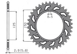 SUNSTAR ZĘBATKA TYLNA 899 52 KTM SX/EXC