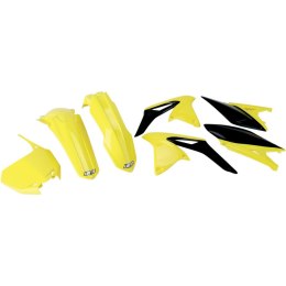 UFO KOMPLET PLASTIKÓW SUZUKI RMZ 250 10-18 UNI OEM 10 ŻÓŁTY/BLACK SU411E999