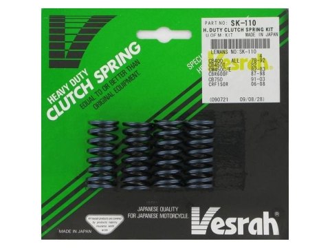 VESRAH SPRĘŻYNY SPRZĘGŁOWE KAWASAKI ZX6R 95-97, 98-05 4SZT. MADE IN JAPAN
