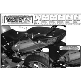 KAPPA STELAŻ POD TORBY SAKWY BOCZNE HONDA CBF 500 04-09, 600S/N 1000 06-09
