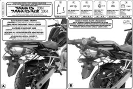 KAPPA STELAŻ POD TORBY SAKWY BOCZNE YAMAHA FZ6