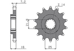 SUNSTAR ZĘBATKA PRZEDNIA 2050 14 DUCATI 796/916/944/996
