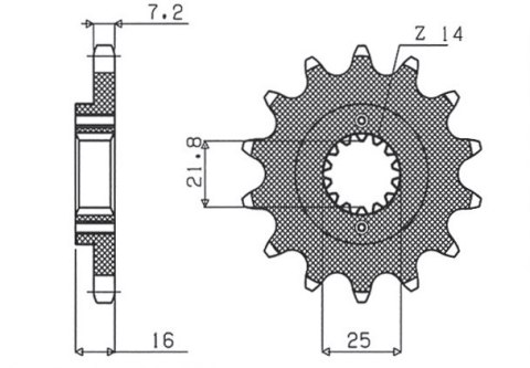 SUNSTAR ZĘBATKA PRZEDNIA 2050 15 DUCATI 796/916/944/996
