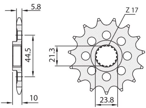 SUNSTAR ZĘBATKA PRZEDNIA 2133 13 SUZUKI RMZ 450 '08-'12