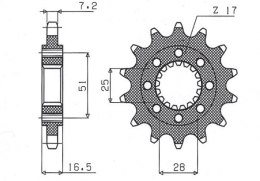 SUNSTAR ZĘBATKA PRZÓD 2147 16 KTM 950/990 LC8 ADVENTURE/SUPERDUKE 06-12 JTF