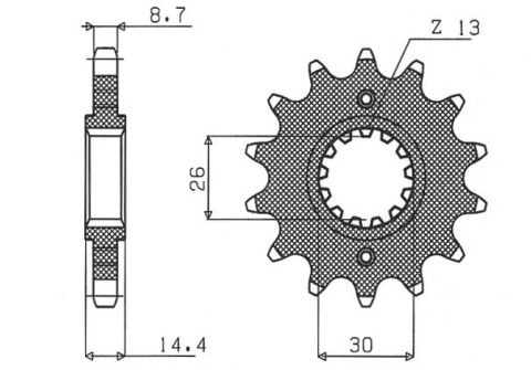SUNSTAR ZĘBATKA PRZEDNIA 339 17 CBR 1100 XX 97-07