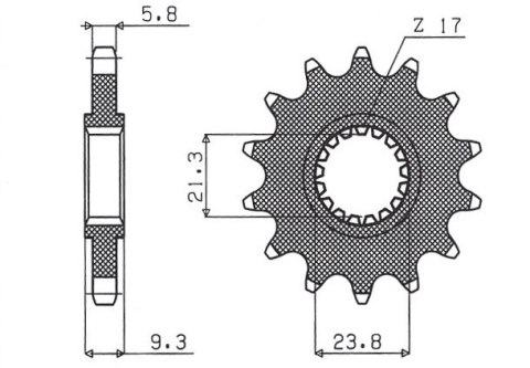 SUNSTAR ZĘBATKA PRZÓD 342 14 HONDA CR 250 88-07, CRF 450 02-22, TRX 450/700