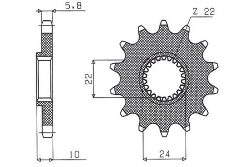 SUNSTAR ZĘBATKA PRZEDNIA 402 16 BMW F 650 94-13