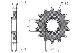 SUNSTAR ZĘBATKA PRZEDNIA 432 12 SUZUKI RM 125 '92-'07, RMZ 250 '10-'12