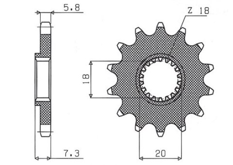 SUNSTAR ZĘBATKA PRZEDNIA 432 12 SUZUKI RM 125 '92-'07, RMZ 250 '10-'12