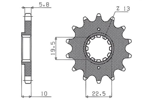 SUNSTAR ZĘBATKA PRZEDNIA 435 15 SUZUKI DR 350/DRZ 400