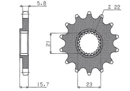 SUNSTAR ZĘBATKA PRZEDNIA 441 15 XT 600 87-03,XTZ 660