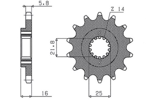 SUNSTAR ZĘBATKA PRZEDNIA 490 15 DUCATI MONSTER