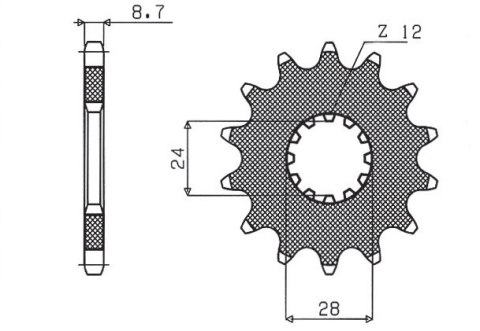 SUNSTAR ZĘBATKA PRZEDNIA 526 18 KAWASAKI ZX 12R '00-'05