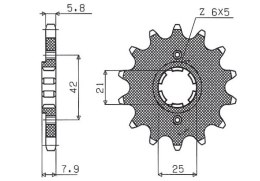 SUNSTAR ZĘBATKA PRZEDNIA 575 15 YAMAHA XT 600 '83-'86, TT600, XT550