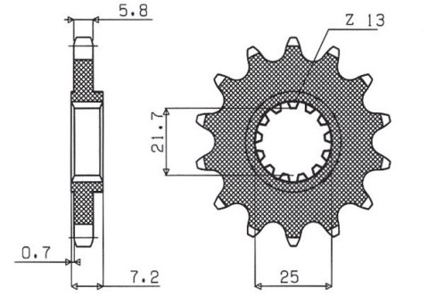 SUNSTAR ZĘBATKA PRZEDNIA 585 16 YAMAHA XTZ 750 '90-'98