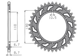 SUNSTAR ZĘBATKA TYLNA 241 39 1300 04-06,MT-01 05-