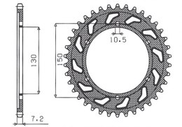 SUNSTAR ZĘBATKA TYLNA 300 46 YAMAHA FZ 8 10-15