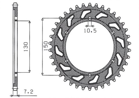 SUNSTAR ZĘBATKA TYLNA 300 48 XL 650V 01-07