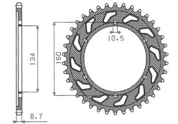 SUNSTAR ZĘBATKA TYLNA 4399 43 CBR 900RR 00-03 929