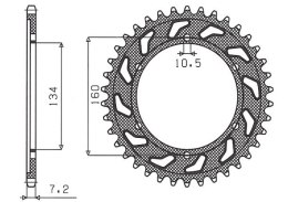 SUNSTAR ZĘBATKA TYLNA 4405 46 HONDA CBR 600F SPORT