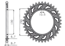 SUNSTAR ZĘBATKA TYLNA 860 38 YAMAHA XJR 1200/1300 95-01
