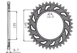 SUNSTAR ZĘBATKA TYLNA 865 45 YAMAHA FZR 600 '92-'93