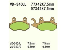 VESRAH KLOCKI HAMULCOWE KH135 KH214 SPIEK MET