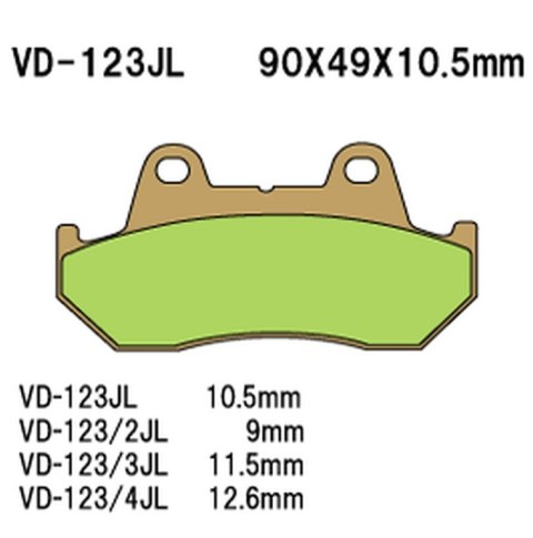 VESRAH KLOCKI HAMULCOWE KH69 SPIEK METALICZNY GOLD VESRAH KLOCKI HAMULCOWE KH69 SPIEK METALICZNY GOLD