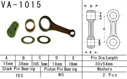 VESRAH KORBOWÓD HONDA TRX 250 TE FOURTRAX RECON 09-19 VA1015 MADE IN JAPAN