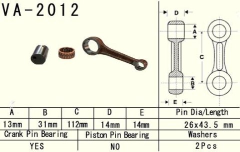 VESRAH KORBOWÓD YAMAHA YFM 125 YFM125 GRIZZLY 04-13, HUNTER 05-08, YFA YFA1