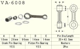 VESRAH KORBOWÓD YAMAHA YZ 80 YZ80 93-01, 85 YZ85 02-18 VA6008 MADE IN JAPAN