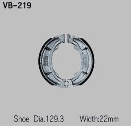 VESRAH SZCZĘKI HAMULCOWE YAMAHA YZ 125 76- 83, 250 74- 80, 400 79 PRZÓD