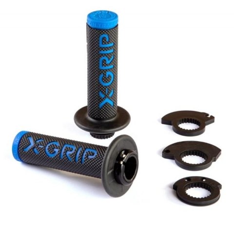 X-GRIP MANETKI BRAAAAP GRIPS LOCK-ON-GRIP BLUE BLUE Z ADAPTERAMI ROLGAZU