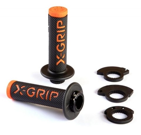 X-GRIP MANETKI BRAAAAP GRIPS LOCK-ON-GRIP ORANGE Z ADAPTERAMI ROLGAZU