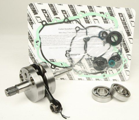 WISECO WAŁ KORBOWY KAWASAKI KX 80/85 91-05 Z ŁOŻYSKAMI I USZCZELNIACZAMI NA