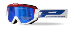 PROGRIP GOGLE PG3201 FL ATZAKI RED BIAŁY SZYBA PG 3246C BLUE LUSTRZANA ANTI
