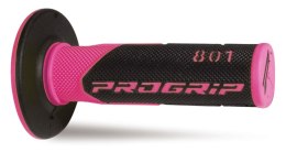 PROGRIP MANETKI PG801 OFF ROAD 22+25MM, DŁ.115MM ROZE FLUO DWUSKŁ. 801-297