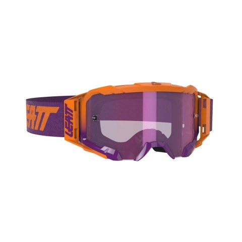 LEATT GOGLE VELOCITY 5.5 IRIZ GOGGLE NEON ORANGE LENS PURPLE 78% -ORANGE/VI