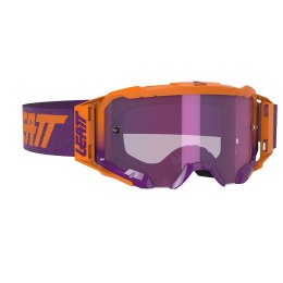 LEATT GOGLE VELOCITY 5.5 IRIZ GOGGLE NEON ORANGE LENS PURPLE 78% -ORANGE/VI